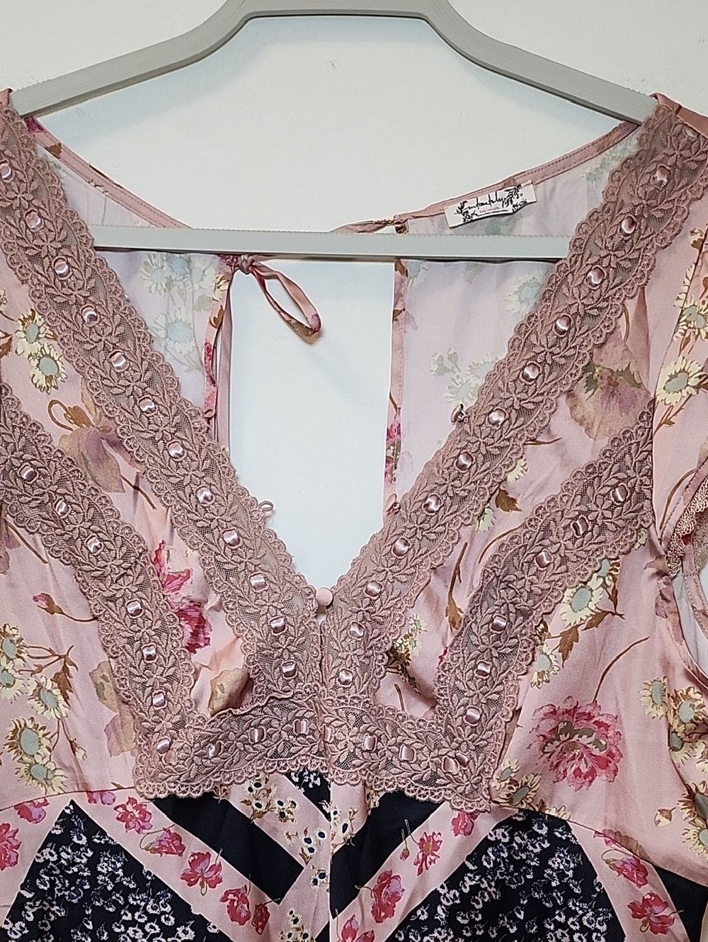 Free People Baby Doll  French Coast Mini Slip The Secret Admirer Size Large - Picture 7 of 16
